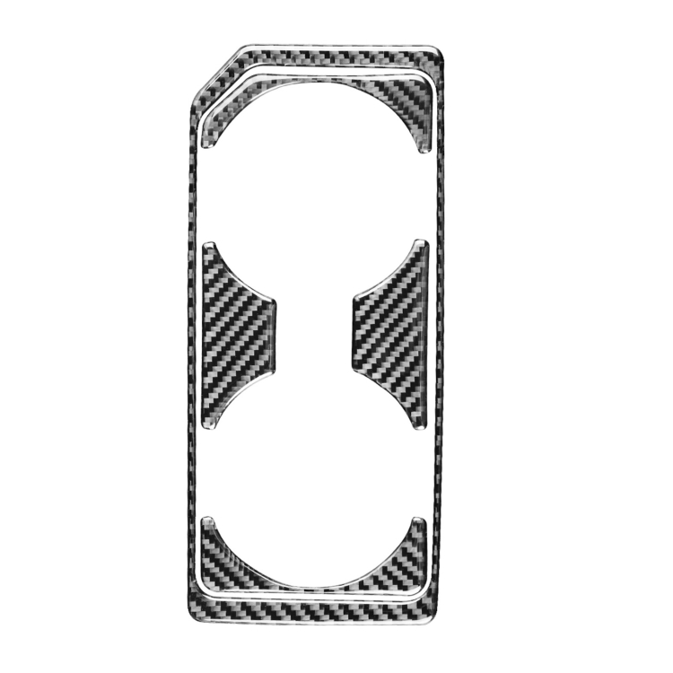 Car Carbon Fiber Front Water Cup Holder Frame Decorative Sticker for Ford F150 2017-2020, Right Drive