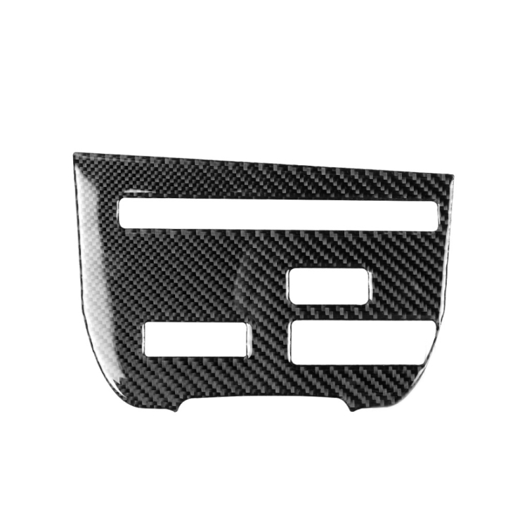 Car Carbon Fiber CD Player Console C Type Decorative Sticker for Nissan GTR R35 2008-2016, Left Drive