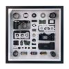 Non-Working Display 3D Mechanical Film Camera Square Photo Frame Mounting Disassemble Specimen Frame, Model: Style 1, Random Camera Model Delivery