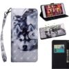 3D Painting Pattern Coloured Drawing Horizontal Flip TPU + PU Leather Case with Holder & Card Slots & Wallet