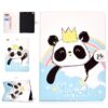 Colored Pattern Drawing Horizontal Flip PU Leather Case with Three-folding Holder & Sleep / Wake-up Function