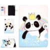 Colored Pattern Drawing Horizontal Flip PU Leather Case with Three-folding Holder & Sleep / Wake-up Function