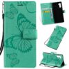 Pressed Printing Butterfly Pattern Horizontal Flip PU Leather Case with Holder & Card Slots & Wallet & Lanyard