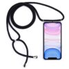 Four-Corner Anti-Fall Trasparent TPU Mobile Phone Case With Lanyard for iPhone