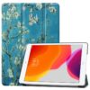 For iPad 10.2 Colored Drawing Horizontal Flip Leather Case with Three-folding Holder & Sleep / Wake-up Function