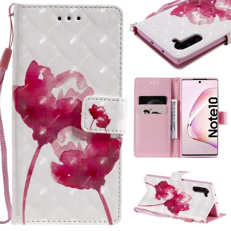 3D Painted Pattern Horizontal Flip Leather Case, with Wallet & Holder & Card Slots & Lanyard