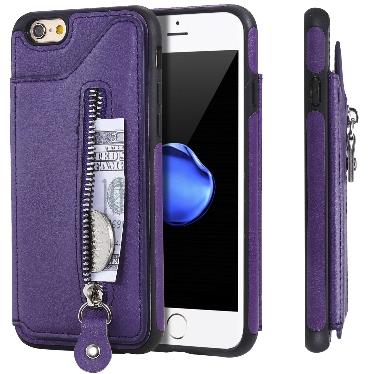 Solid Color Double Buckle Zipper Shockproof Protective Case