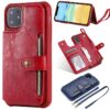Buckle Zipper Shockproof Protective Case with Holder & Card Slots & Wallet & Lanyard & Photos Frame