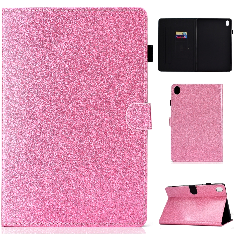 Varnish Glitter Powder Horizontal Flip Leather Case with Holder & Card Slot
