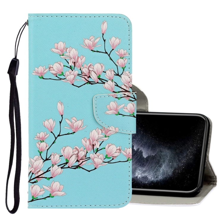 3D Colored Drawing Horizontal Flip PU Leather Case with Holder & Card Slots & Wallet