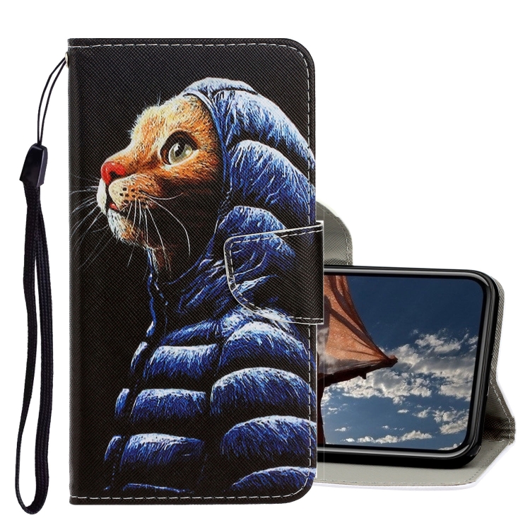 3D Colored Drawing Horizontal Flip PU Leather Case with Holder & Card Slots & Wallet