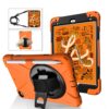 360 Degree Rotation Silicone Protective Cover with Holder & Hand Strap & Long Strap & Pencil Slot