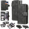 Multifunctional Retro Detachable Magnetic Horizontal Flip Leather Case with Card Slots & Holder & Wallet & Photo Frame