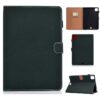 Sewing Thread Horizontal Solid Color Flat Leather Case with Sleep Function & Pen Cover & Anti Skid Strip & Card Slot & Holder