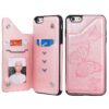 Butterfly Embossing Pattern Shockproof Protective Case with Holder & Card Slots & Photo Frame