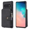 Zipper Shockproof Protective Case with Card Slots & Bracket & Photo Holder & Wallet Function