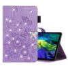 Diamond Encrusted Butterflies Embossing Pattern Horizontal Flip Leather Case with Holder & Card Slot