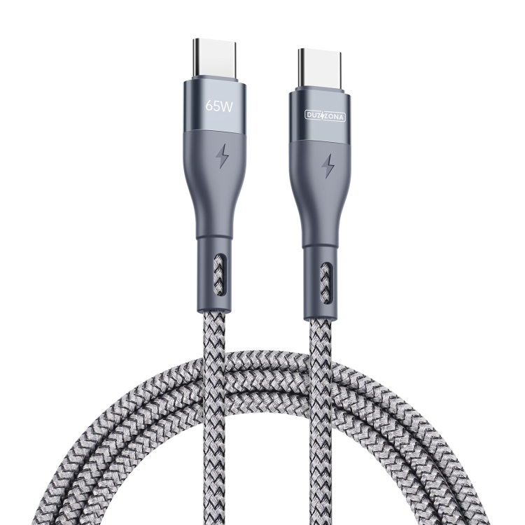 DUZZONA A2 PD 65W USB-C / Type-C to Type-C Fast Charging Data Cable, Length: 1m