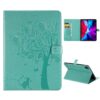 Pressed Printing Cat and Tree Pattern Horizontal Flip Leather Case with Holder & Card Slots & Wallet