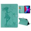 Pressed Printing Woman and Cat Pattern Horizontal Flip Leather Case with Holder & Card Slots & Wallet