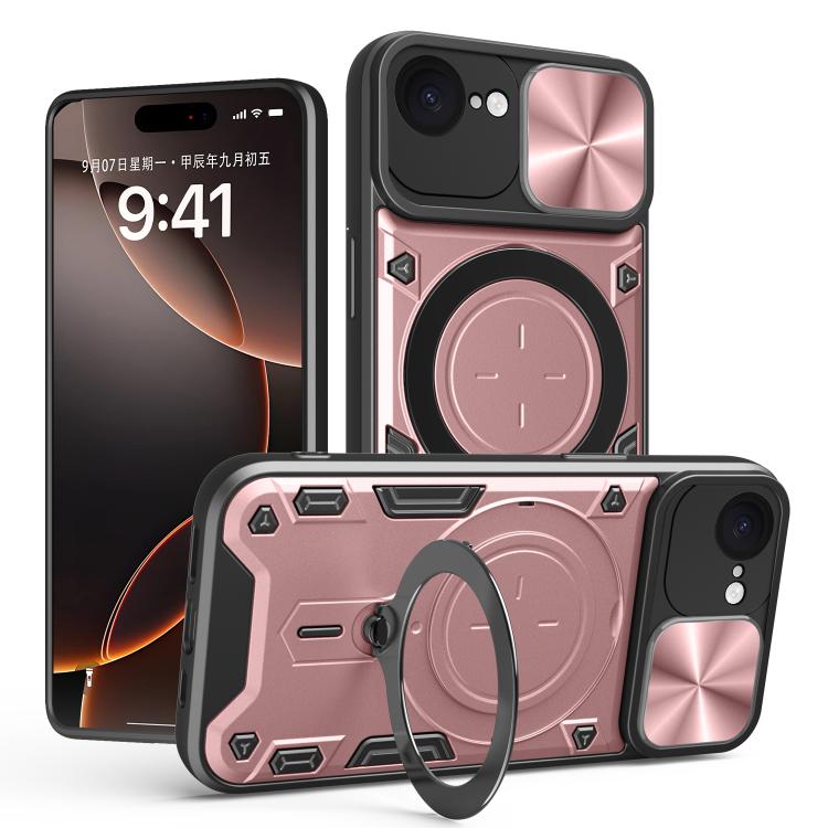 CD Texture Sliding Camshield Magnetic Holder Phone Case
