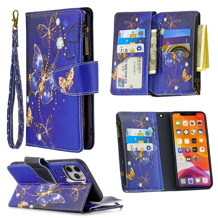 Colored Drawing Pattern Zipper Horizontal Flip Leather Case with Holder & Card Slots & Wallet