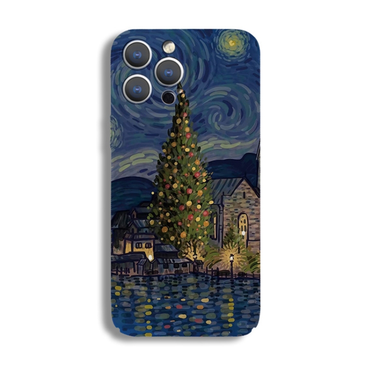 Precise Hole Oil Painting Pattern PC Phone Case