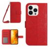 Skin Feel Sun Flower Embossed Flip Leather Phone Case with Lanyard