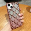 3D Diamond Lattice Laser Engraving Glitter Paper Phone Case