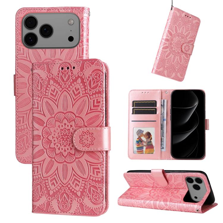 Embossed Sunflower Leather Phone Case