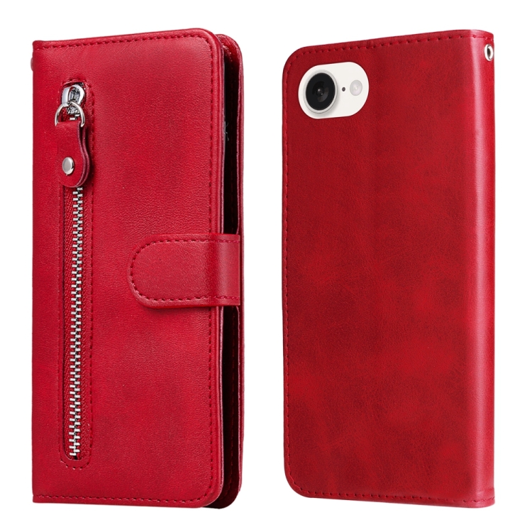Fashion Calf Texture Zipper Leather Phone Case
