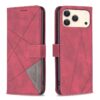 Magnetic Buckle Rhombus Texture Leather Phone Case