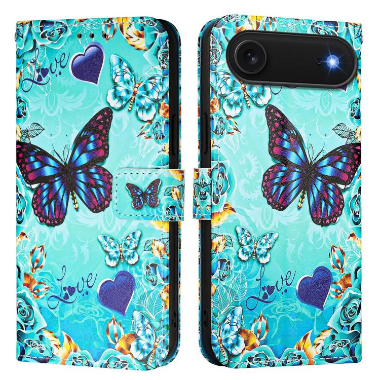 Colored Drawing Pattern Plain Weave Leather Phone Case