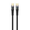 TOTU CB-8-CC 100W USB-C/Type-C to USB-C/Type-C Transparent Braided Data Cable, Length: 1.5m