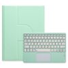 Square Button 360 Degree Rotatable Bluetooth Keyboard Leather Case with Touchpad