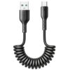 JOYROOM SA38-AC3 3A USB to USB-C / Type-C Coiled Fast Charging Data Cable
