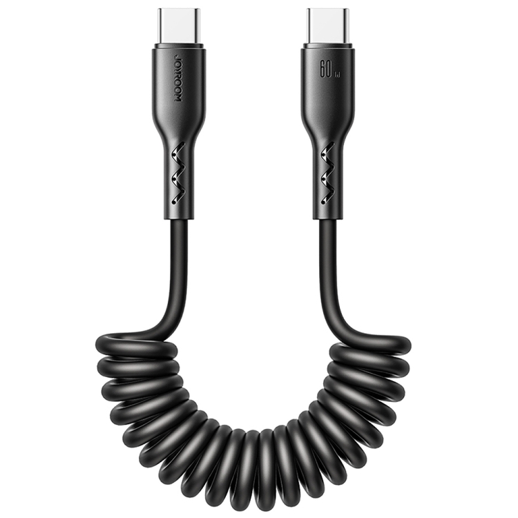 JOYROOM SA38-CC3 60W USB-C / Type-C to USB-C / Type-C Coiled Fast Charging Data Cable