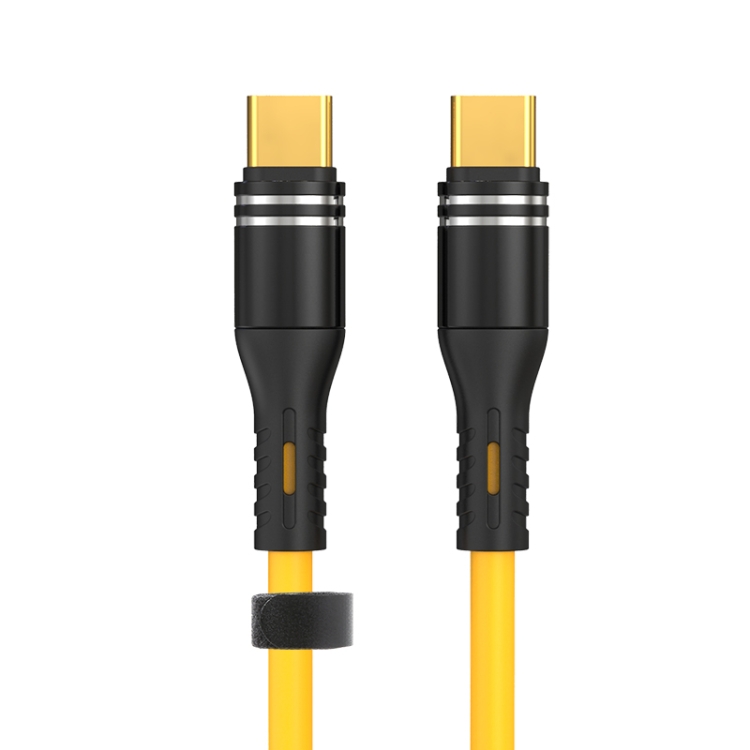 USB-C / Type-C to USB-C / Type-C Liquid Silicone Charging Data Cable, Length: 1.2m