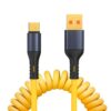 XJ-U101 USB to USB-C / Type-C Spring Charging Data Cable, Length: 1.5m