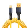 XJ-U101 USB to 8 Pin Spring Charging Data Cable, Length: 1.5m