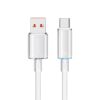 USAMS USB To Type-C 6A Aluminum Alloy Clear LED Fast Charge Data Cable, Length: 1.2m