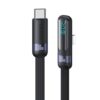 USAMS US-SJ652 PD 30W USB-C/Type-C to 8 Pin Aluminum Alloy Digital Display Fast Charging Elbow Data Cable, Length: 1.2m