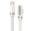 USAMS US-SJ653 PD 100W USB-C/Type-C to USB-C/Type-C Aluminum Alloy Digital Display Fast Charging Elbow Data Cable, Length: 1.2m