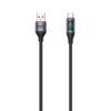 TOTU CB-7-T 30W USB to USB-C / Type-C Digital Display Fast Charging Silicone Cable, Length: 1m