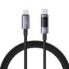 USAMS US-SJ671 Type-C To Type-C 100W Fast Charge Digital Display Data Cable, Length: 1.2m