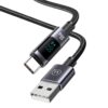 USAMS US-SJ673 USB To Type-C 6A Fast Charge Digital Display Data Cable, Length: 1.2m