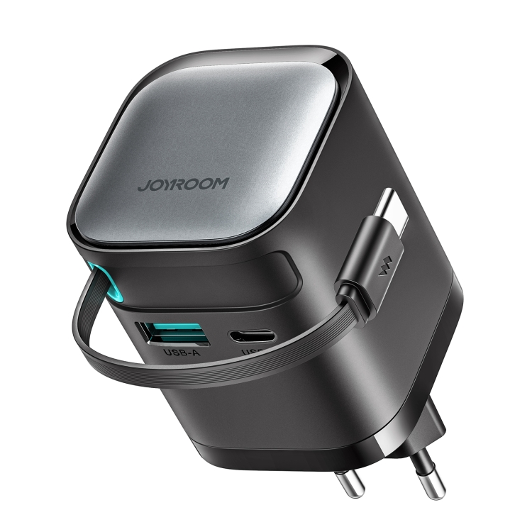 JOYROOM JR-TCL02 GaN 65W 2-Port Charger with Retractable Cable