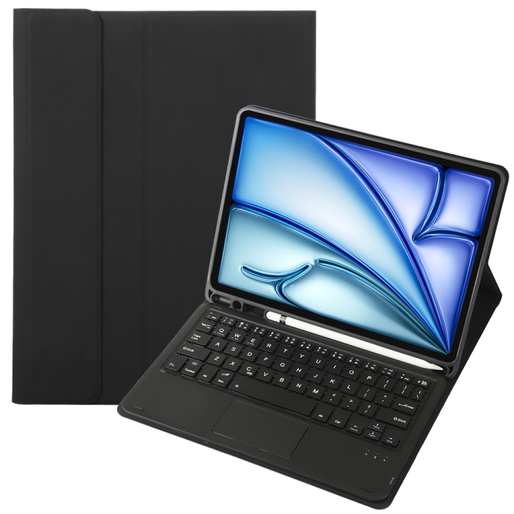 A098B-A Detachable Ultra-Thin Bluetooth Touch Keyboard Leather Tablet Case with Pen Slot