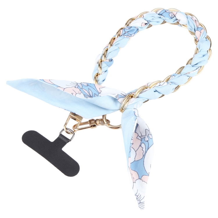 Mobile Phone Anti-lost Silk Scarf Short Lanyard