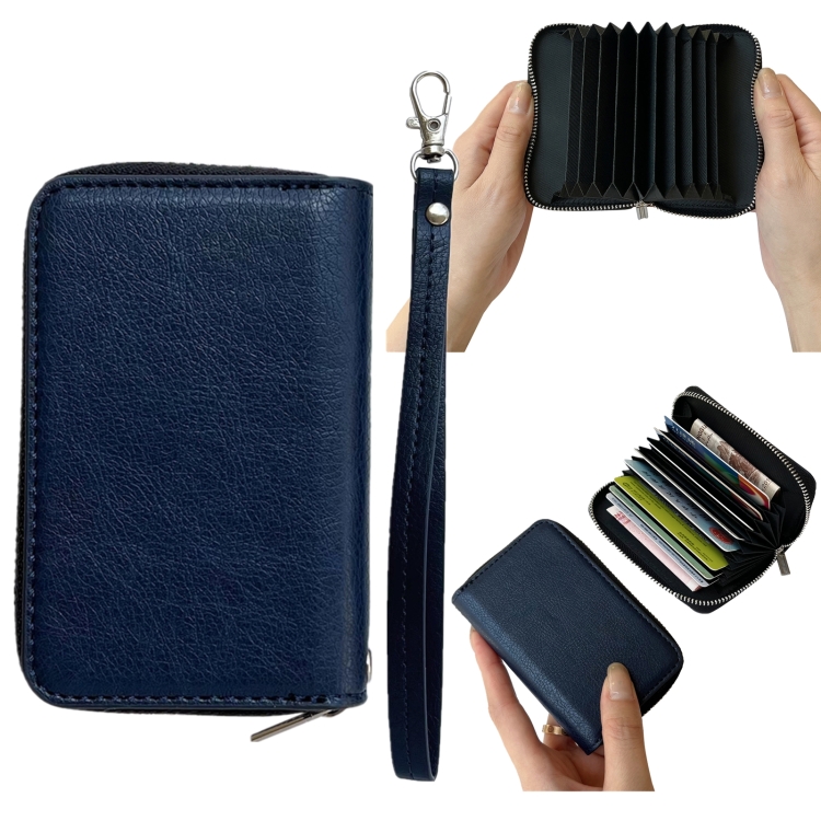 Solid Color 11-cards Zipper Card Bag